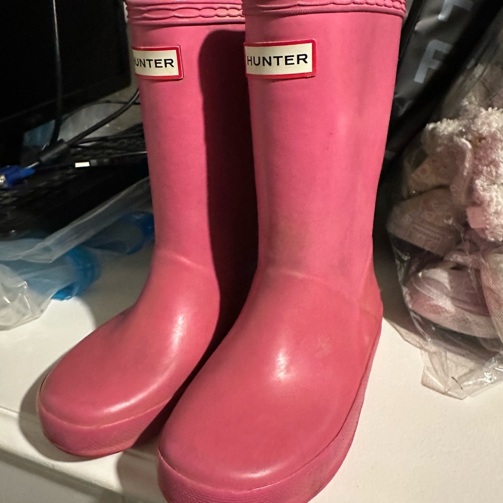 Kids Hunter Pink Rain Boots